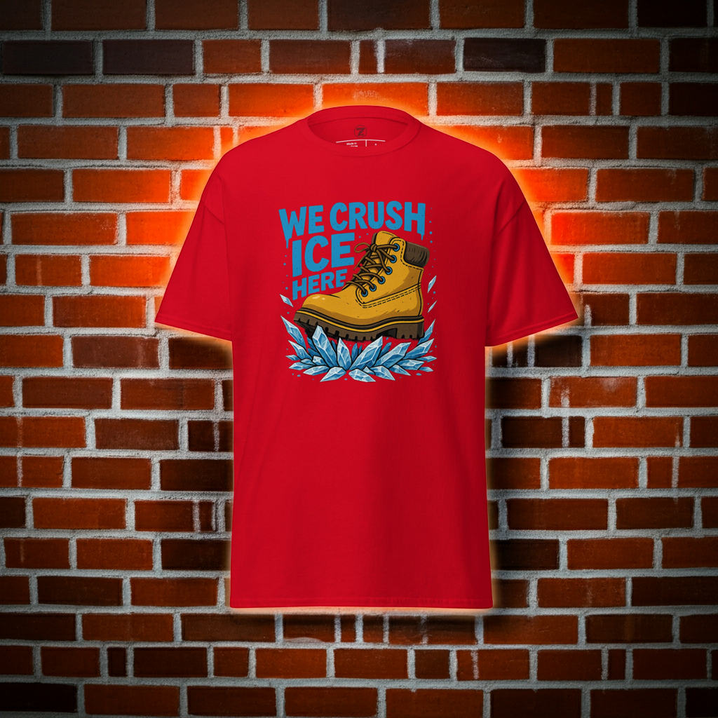 WE CRUSH ICE HERE Graphic Tee | Rebellious Streetwear | REBELLIOVESTIS