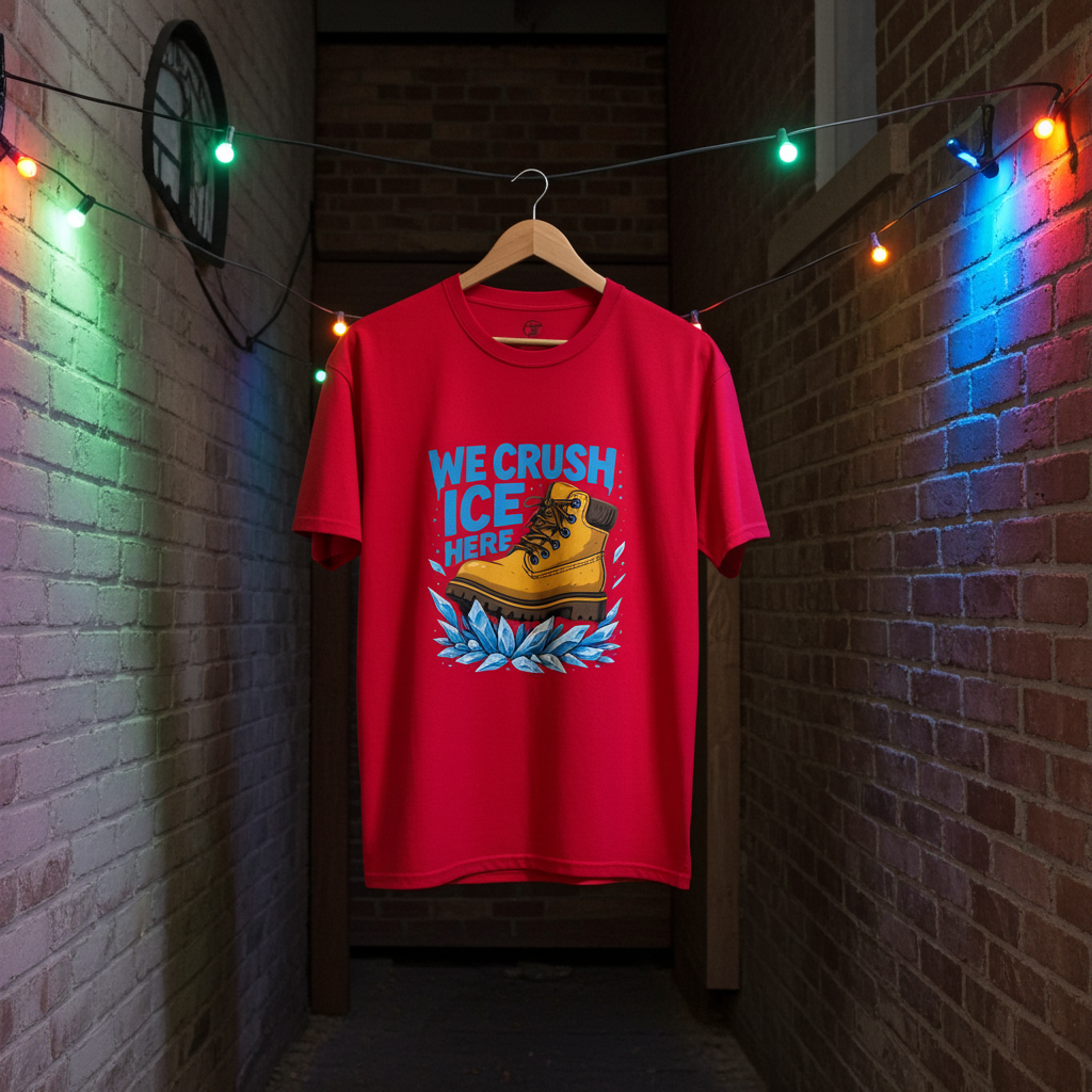 WE CRUSH ICE HERE Graphic Tee | Rebellious Streetwear | REBELLIOVESTIS