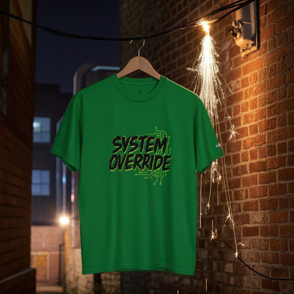OVERRIDE THE SYSTEM - Rebellious Streetwear T-Shirt