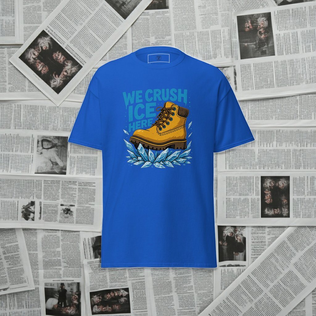 WE CRUSH ICE HERE Graphic Tee | Rebellious Streetwear | REBELLIOVESTIS